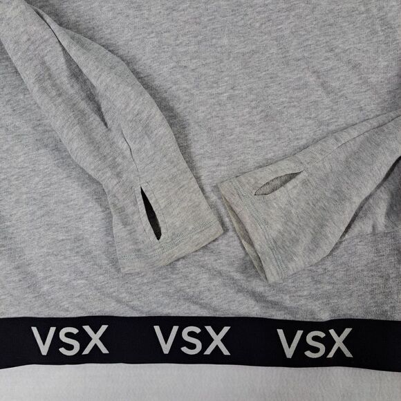 Victoria’s Secret Sport VSX Sweater Shirt Womens Medium Gray Longsleeve - Picture 5 of 11